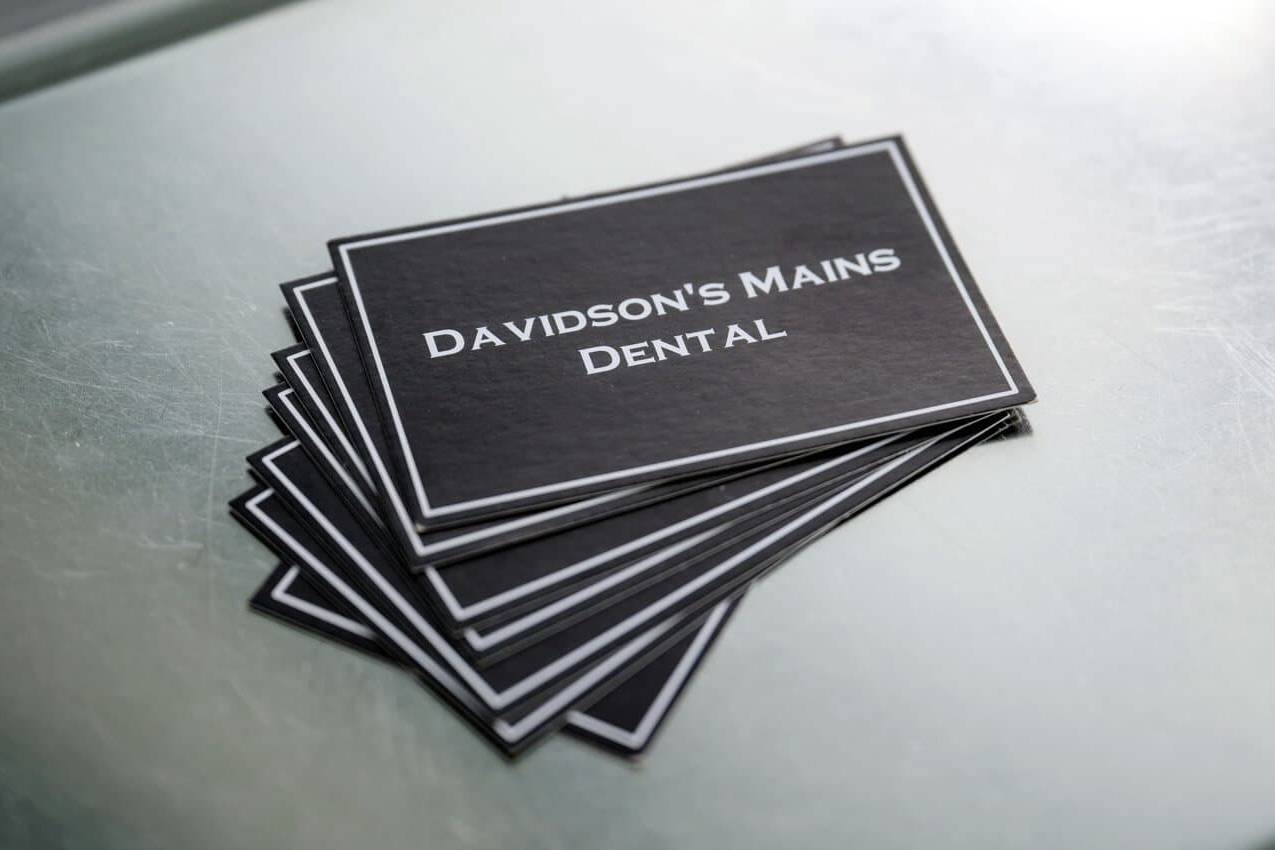 Davidson's Mains Dental business cards
